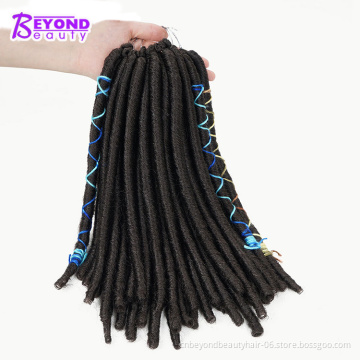 Synthetic Crochet Dreadlocks Hair Japanese fiber new Short Dreads Hairstyles Soft Faux Locs Crochet Hair With Color Line